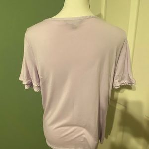 Light lavender colored LAUREN RALPH LAUREN pull-over shirt.